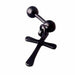 Punk Gothic Stainless Steel Stud Earrings Cross Round Dumbbell Fashion Unisex Jewelry