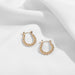 Gold Silver Stainless Steel Hoop Earrings Women Circle Earrings Jewelry
