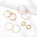 Gold Silver Stainless Steel Hoop Earrings Women Circle Earrings Jewelry