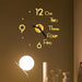 Mini DIY Wall Clock 3D Mirror Creative Acrylic Wall Sticker Home Decor