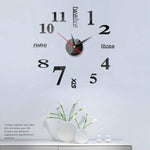 Mini DIY Wall Clock 3D Mirror Creative Acrylic Wall Sticker Home Decor