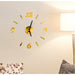 Mini DIY Wall Clock 3D Mirror Creative Acrylic Wall Sticker Home Decor