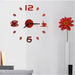 Mini DIY Wall Clock 3D Mirror Creative Acrylic Wall Sticker Home Decor