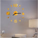 Mini DIY Wall Clock 3D Mirror Creative Acrylic Wall Sticker Home Decor