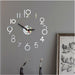 Mini DIY Wall Clock 3D Mirror Creative Acrylic Wall Sticker Home Decor
