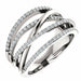 Twist Ethnic Style Women Finger Rings Black & White Stone Micro Paved Jewelry Rings