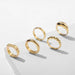 Minimalist Chunky Rings Trendy Geometric Round Circle Rings Women Wedding Jewelry