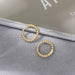 Gold Silver Stainless Steel Hoop Earrings Women Circle Earrings Jewelry