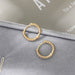 Gold Silver Stainless Steel Hoop Earrings Women Circle Earrings Jewelry
