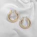 Gold Silver Stainless Steel Hoop Earrings Women Circle Earrings Jewelry