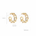Gold Silver Stainless Steel Hoop Earrings Women Circle Earrings Jewelry