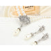 Pearl Crystal Collarbone Necklace Earrings Set Elegant Fashion Jewelry Set