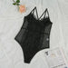 Women Floral Lace Bodysuit Ladies Bandage Sexy Mesh Bodysuit