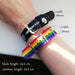 2PCS Daisy Strap Bracelets Couple'S Rainbow Wristband Cotton Linen Adjustable Charm Bracelet