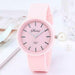 Simple Design Silicone Band Casual Quartz Watch Women Crystal Silicone Wristwatches