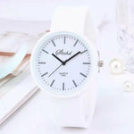 Simple Design Silicone Band Casual Quartz Watch Women Crystal Silicone Wristwatches