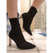 Metal Blade High Heels Socks Boots Women Stretch Fabric Elastic Stilettos Pointed Toe Ankle Boots