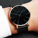 Minimalist Men's Fashion Ultra Thin Wristwatch Stainless Steel Mesh Belt Watches