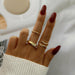 8Pcs/Set Fashion Punk Minimalist Rings Set Women Bohemia Vintage Rings Jewelry