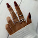 8Pcs/Set Fashion Punk Minimalist Rings Set Women Bohemia Vintage Rings Jewelry