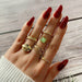 8Pcs/Set Fashion Punk Minimalist Rings Set Women Bohemia Vintage Rings Jewelry