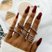 8Pcs/Set Fashion Punk Minimalist Rings Set Women Bohemia Vintage Rings Jewelry