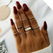 8Pcs/Set Fashion Punk Minimalist Rings Set Women Bohemia Vintage Rings Jewelry