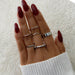 8Pcs/Set Fashion Punk Minimalist Rings Set Women Bohemia Vintage Rings Jewelry