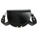 Luxury Fashion Women Crossbody Bag Crocodile Semicircle Soft Leather Handbags