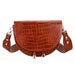 Luxury Fashion Women Crossbody Bag Crocodile Semicircle Soft Leather Handbags
