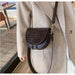 Luxury Fashion Women Crossbody Bag Crocodile Semicircle Soft Leather Handbags