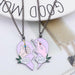 2 Piece Set Fashion Best Friend Couple Pendant Necklace Jewelry