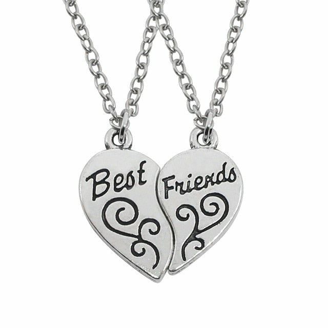 2 Piece Set Fashion Best Friend Couple Pendant Necklace Jewelry – Atom ...