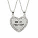 2 Piece Set Fashion Best Friend Couple Pendant Necklace Jewelry