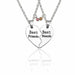 2 Piece Set Fashion Best Friend Couple Pendant Necklace Jewelry