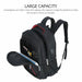 Waterproof Solid Large Backpack Travel Laptop USB Charging Headphone Jack Bags