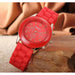 Simple Design Silicone Band Casual Quartz Watch Women Crystal Silicone Wristwatches