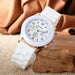 Simple Design Silicone Band Casual Quartz Watch Women Crystal Silicone Wristwatches