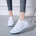 Breathable Mesh Platform Sneakers Women Slip-On Soft Casual Running Shoes