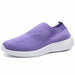 Breathable Mesh Platform Sneakers Women Slip-On Soft Casual Running Shoes