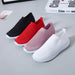 Breathable Mesh Platform Sneakers Women Slip-On Soft Casual Running Shoes