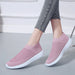 Breathable Mesh Platform Sneakers Women Slip-On Soft Casual Running Shoes
