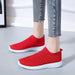 Breathable Mesh Platform Sneakers Women Slip-On Soft Casual Running Shoes