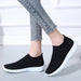 Breathable Mesh Platform Sneakers Women Slip-On Soft Casual Running Shoes