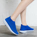 Breathable Mesh Platform Sneakers Women Slip-On Soft Casual Running Shoes