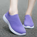 Breathable Mesh Platform Sneakers Women Slip-On Soft Casual Running Shoes