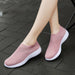 Breathable Mesh Platform Sneakers Women Slip-On Soft Casual Running Shoes
