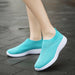 Breathable Mesh Platform Sneakers Women Slip-On Soft Casual Running Shoes