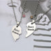 2 Piece Set Fashion Best Friend Couple Pendant Necklace Jewelry