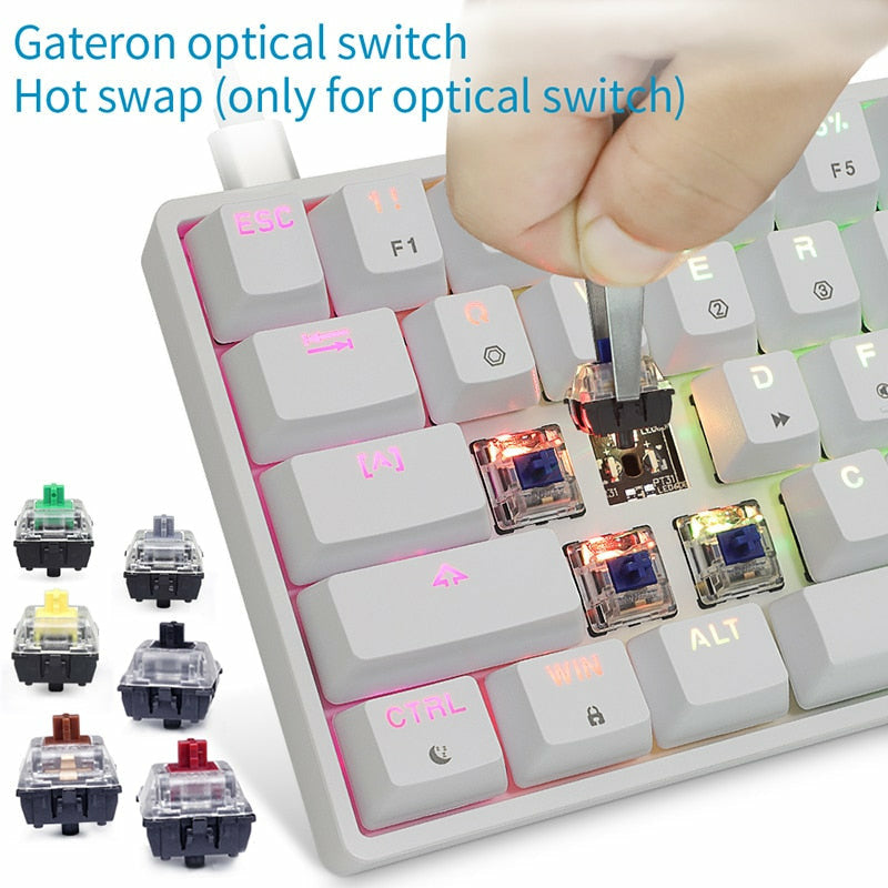 Oracle Computer Keyboard 60% Mechanical Keyboard USB Wireless RGB Backlight Gaming Keyboard ...